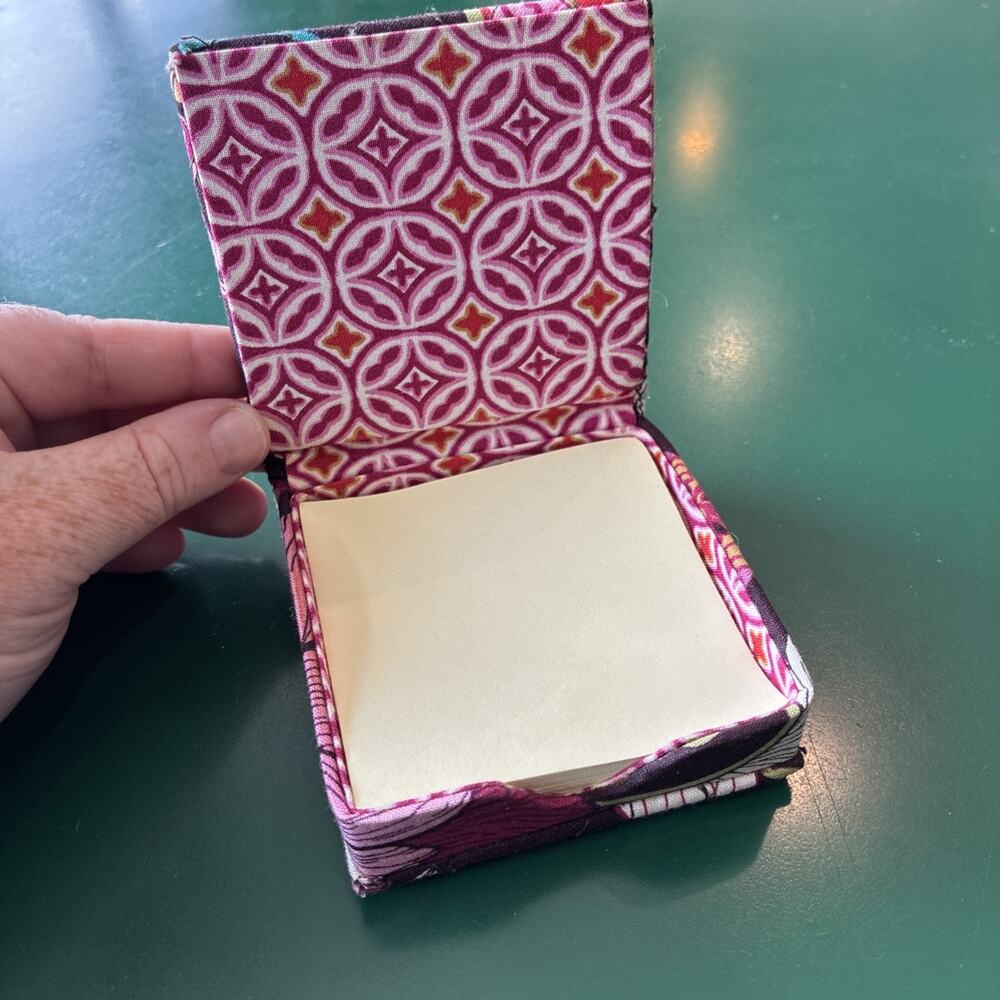 Vera Bradley Mod Floral Pink Sticky Note Holder Office Supplies Post It
